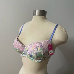 Colorful Floral and lace Candies bra